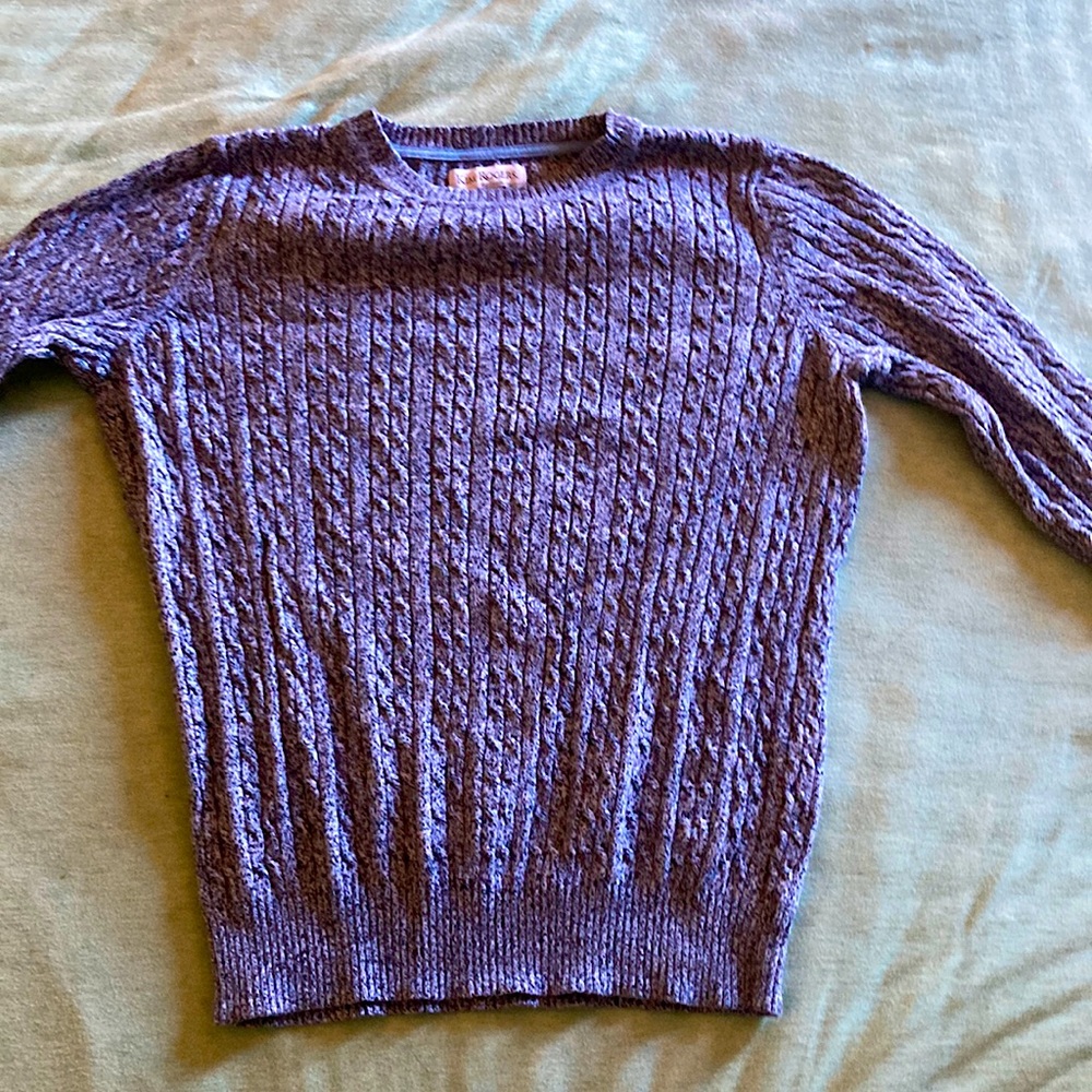 Kim Rogers blue sweater